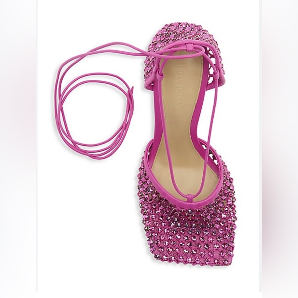 Pink ROSALYN Rhinestone Mesh Net Sandals by Mixx Shuz Sz8.5 - Picture 16 of 16